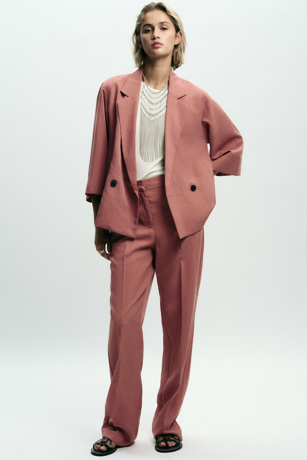FRENCH SLEEVE DOUBLE-BREASTED BLAZER - Zara фото 2