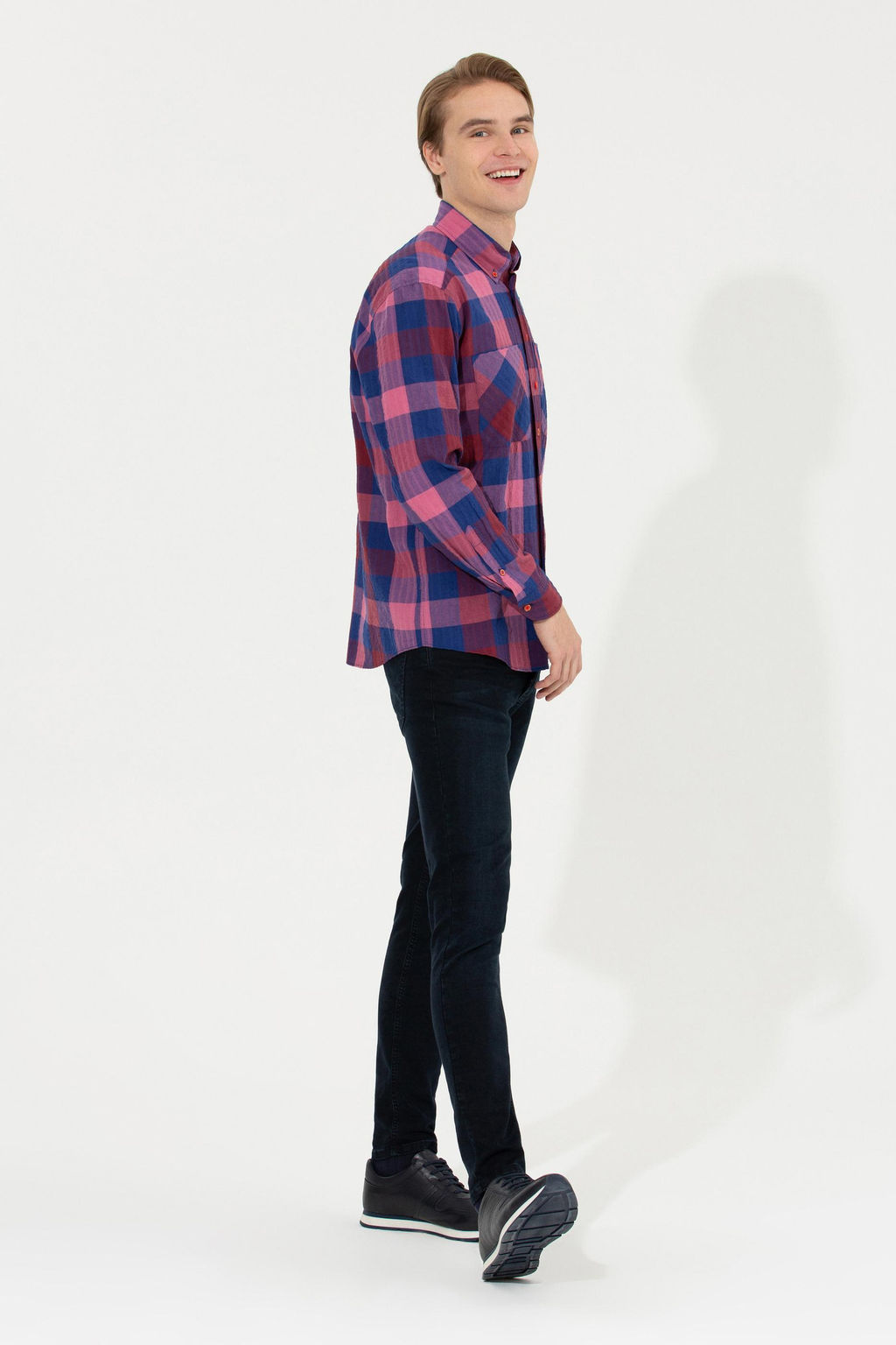 U. S. Polo Assn Мужская красная рубашка с длинным рукавом - U.s. polo assn фото 4