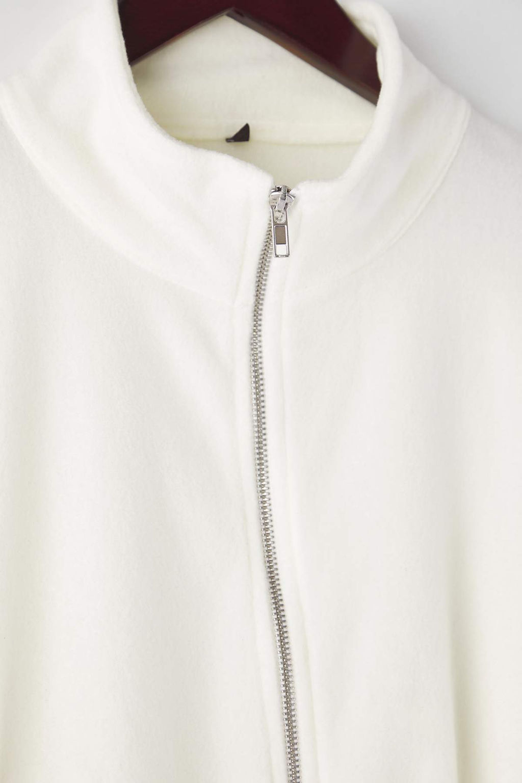 Ekru Polar Fermuarl? Oversize/Genis Kal?p Kal?n Orme Sweatshirt TWOAW26SW00057 - Trendyolmilla фото 2