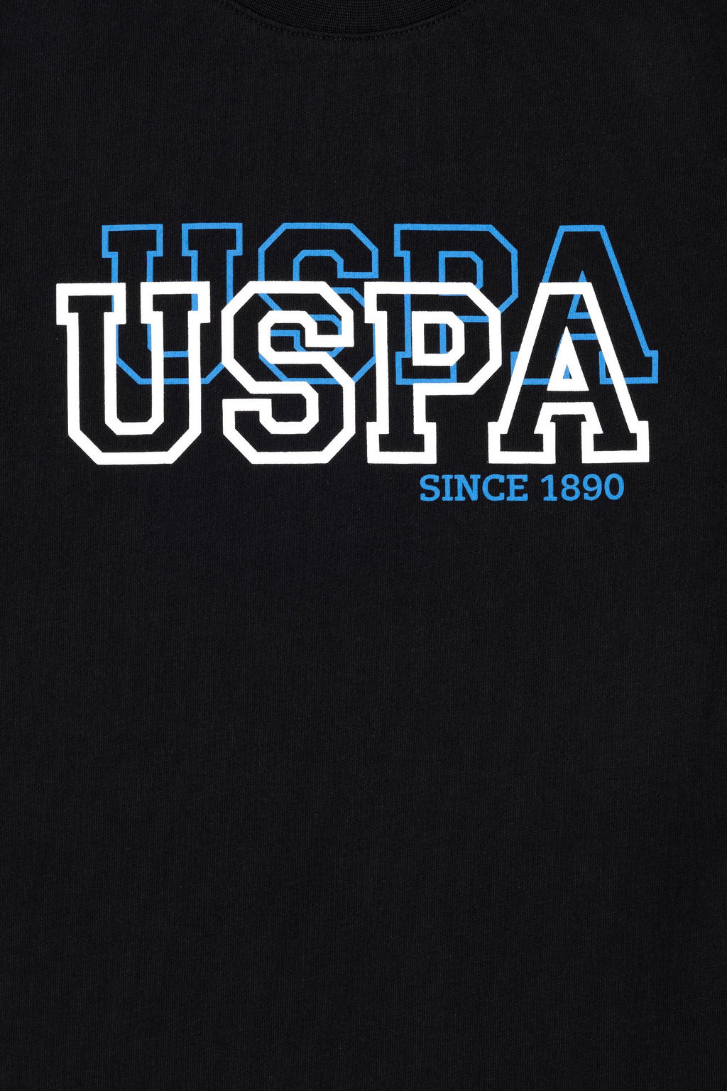 Футболка U.S. Polo Assn базовая черная хлопок  фото 8