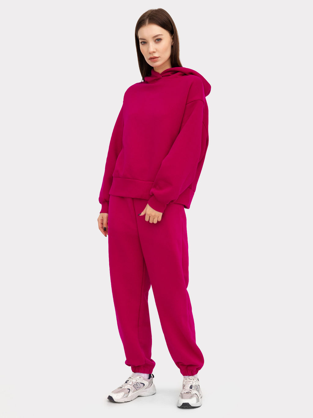 Брюки Mark Formelle 382404 широкие из футера розовые  фото 5