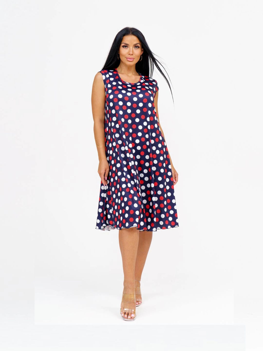 Сарафан женский, цвет синий красный