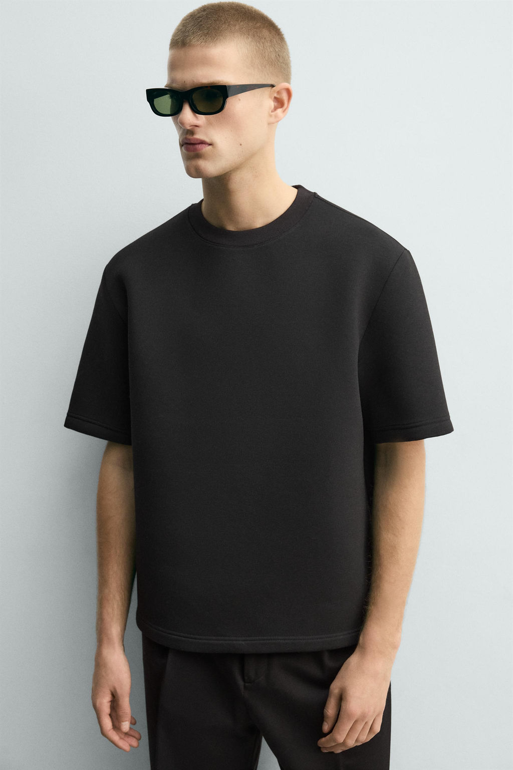 SUDADERA RELAXED FIT T?CNICA / Negro - Zara фото 6