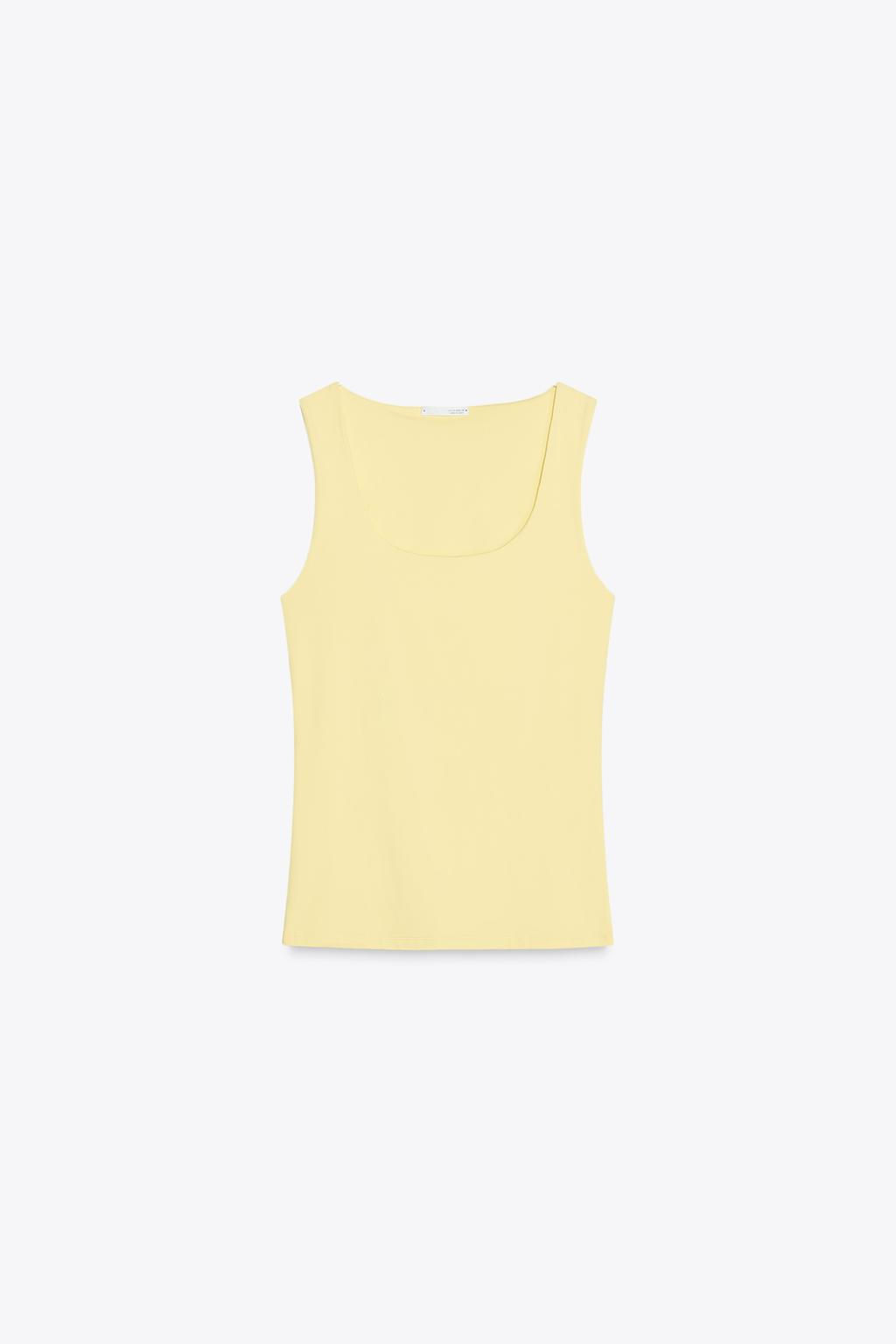 POLYAMIDE TOP WITH WIDE STRAPS - Zara фото 9
