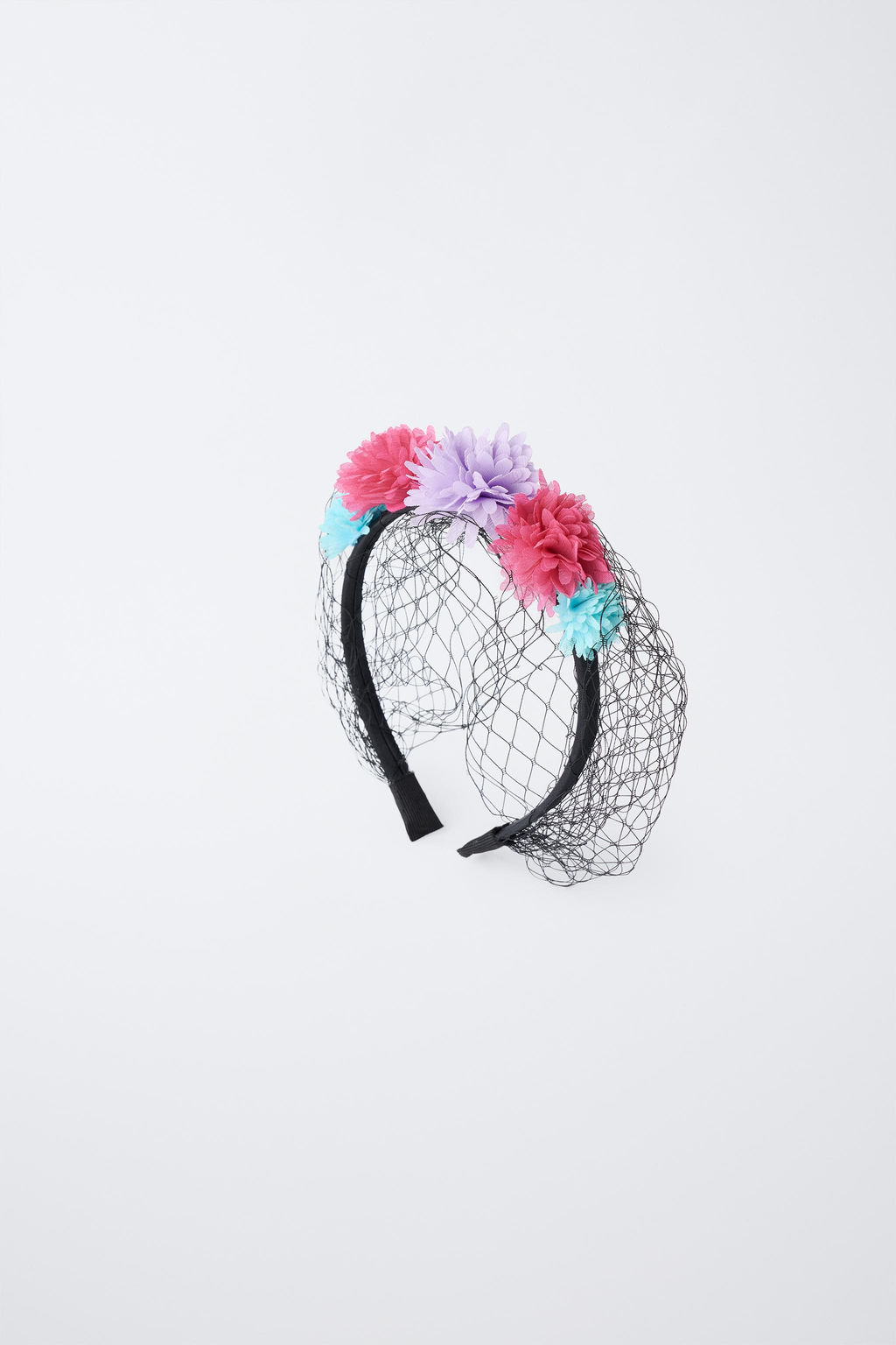 FLOWER AND MESH FANCY DRESS HEADBAND