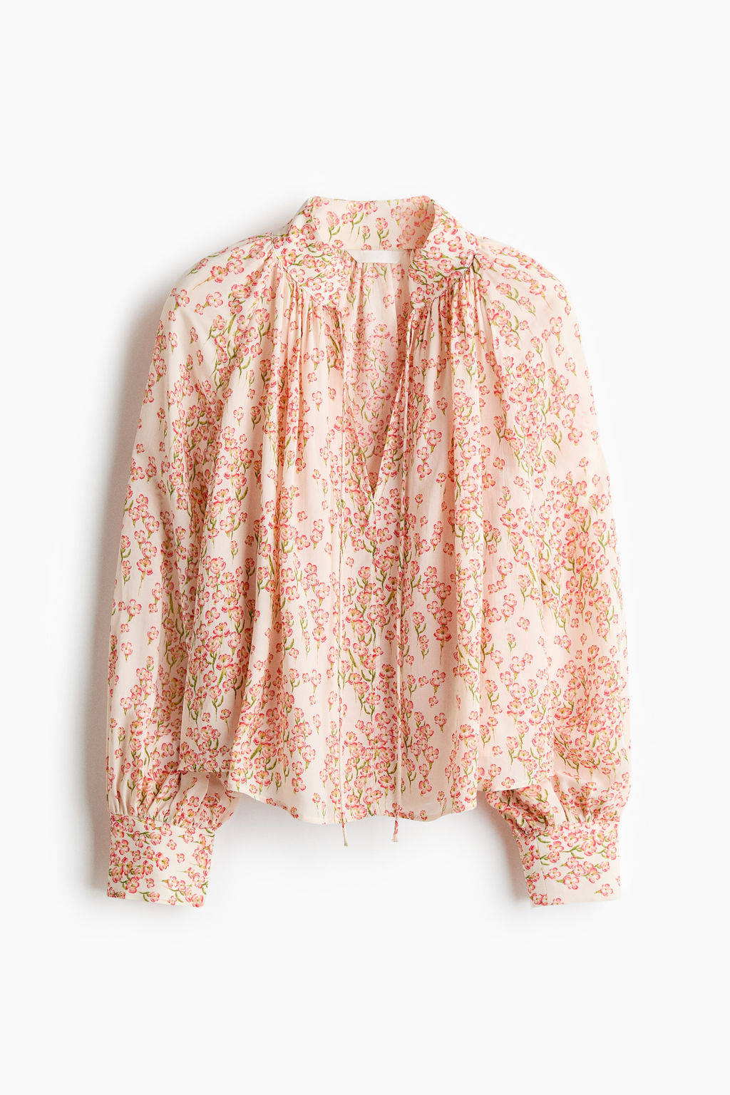 Blusa de viscosa con mangas globo - H&m фото 2
