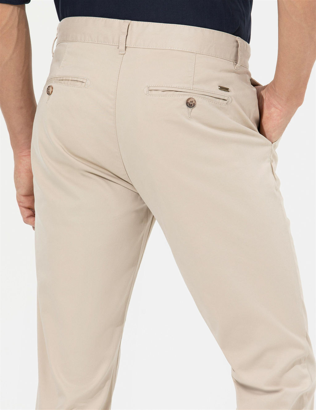 Bej Slim Fit Kanvas Pantolon - Pierre cardin фото 5