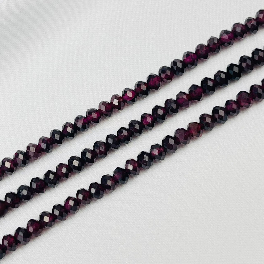 Бусины для украшений из Граната "Альмандин" (130 бусин)