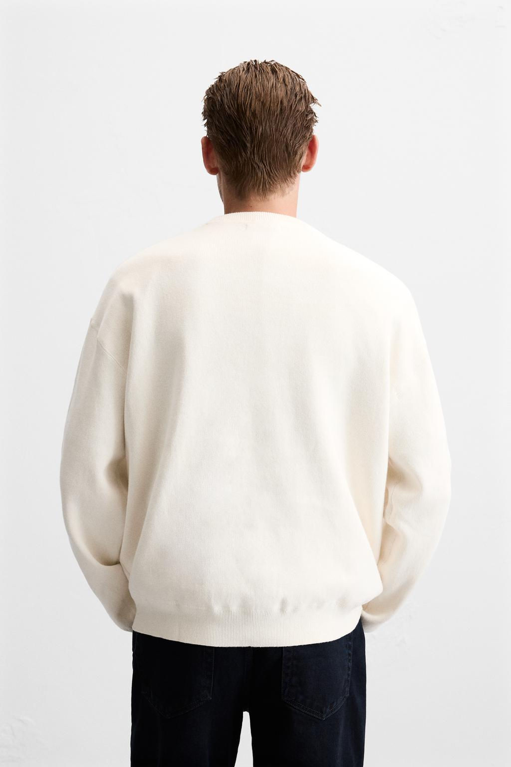 TEXTURED COTTON SWEATER - Zara фото 20