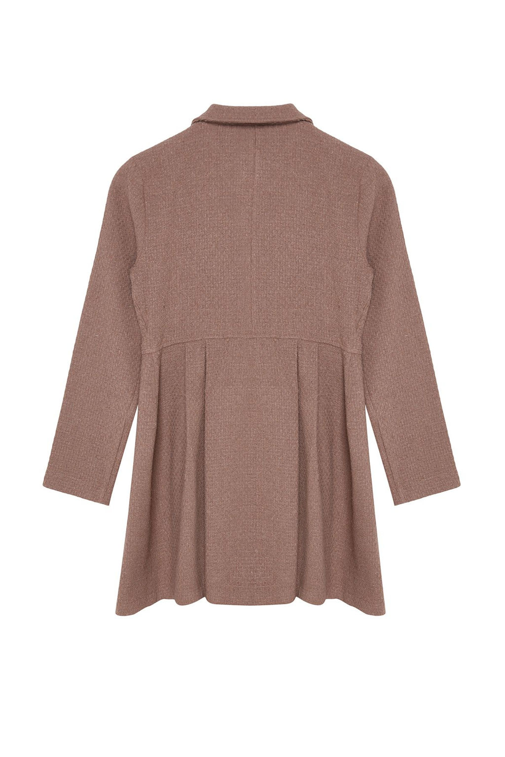 Kahverengi Pileli Dugmeli Mini Dokuma Elbise TWOAW24EL00338 - Trendyolmilla фото 13