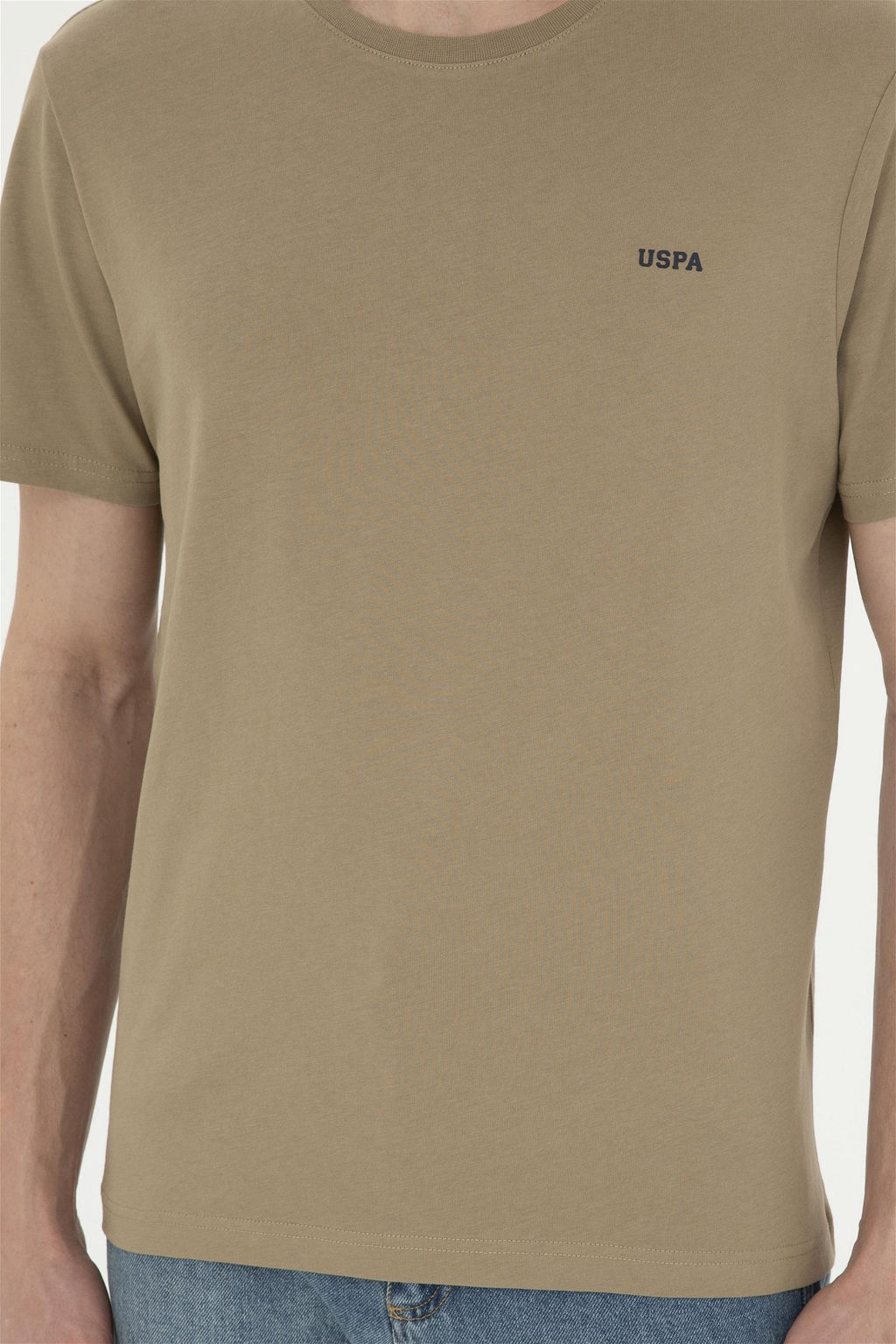 Футболка мужская U.S. Polo Assn хлопок цвета хаки  фото 6