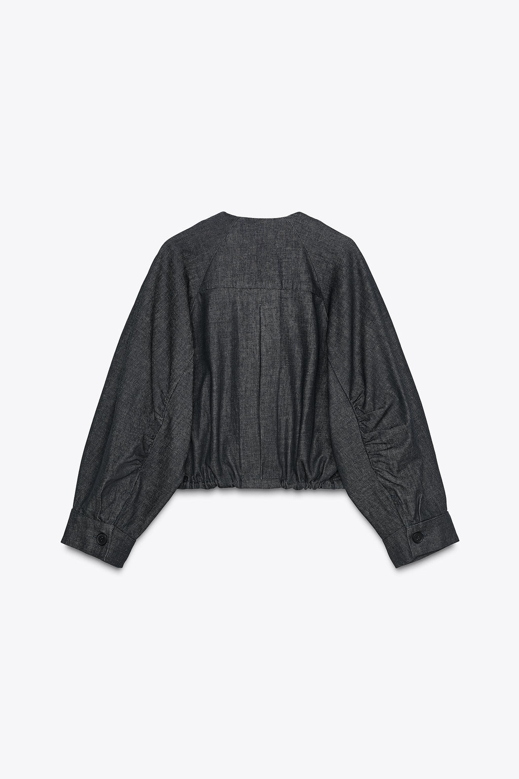 ZW COLLECTION PUFF DENIM BOMBER JACKET