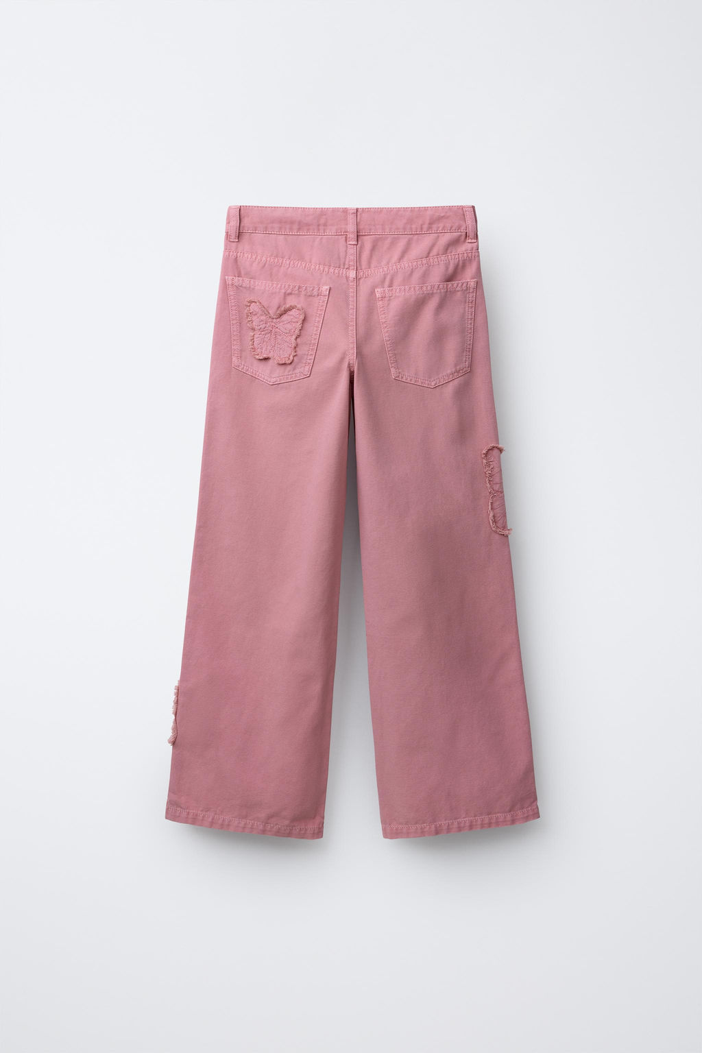 WIDE-LEG JEANS WITH EMBROIDERED BUTTERFLIES - Zara фото 2