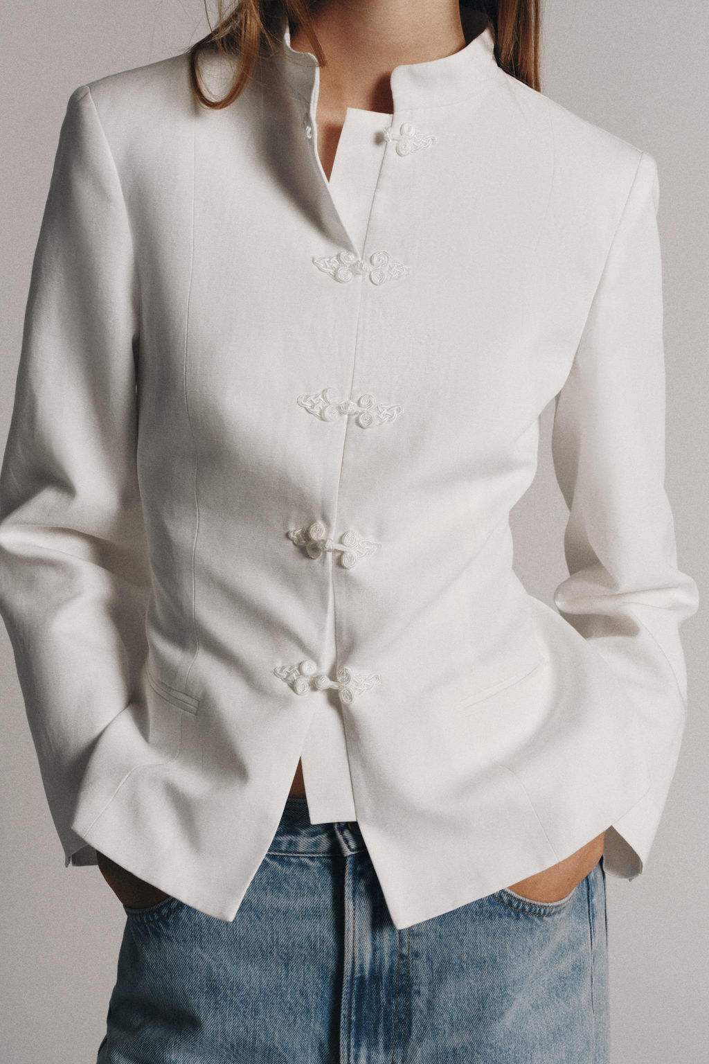 BLAZER PEPLUM ALAMARES ZW COLLECTION / Blanco roto - Zara фото 2