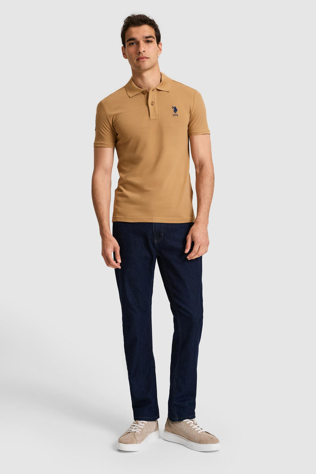 Erkek Slim Fit Polo Yaka Coconut Basic Ti__rt