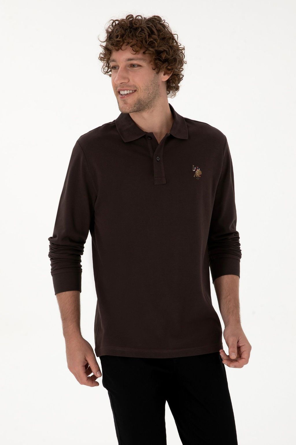 Erkek Koyu Kahverengi Basic Sweatshirt Sepette S_rpriz _ndirim - U.s. polo assn фото 3