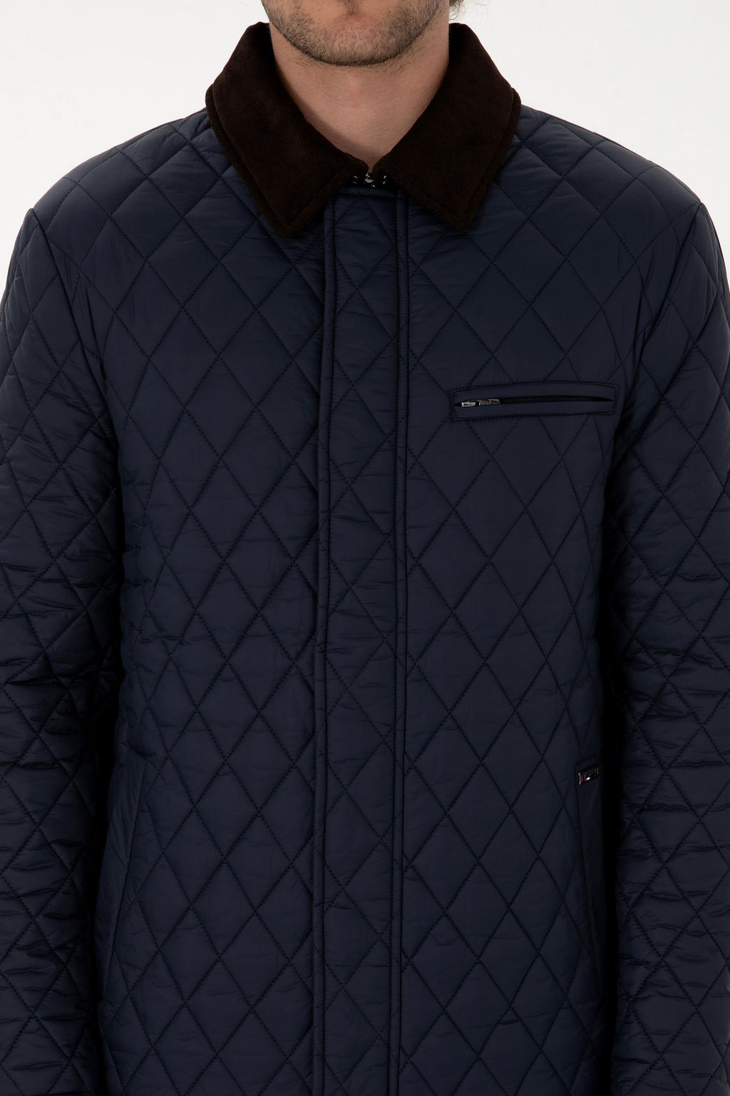 Erkek Lacivert Mont Sepette S_rpriz _ndirim