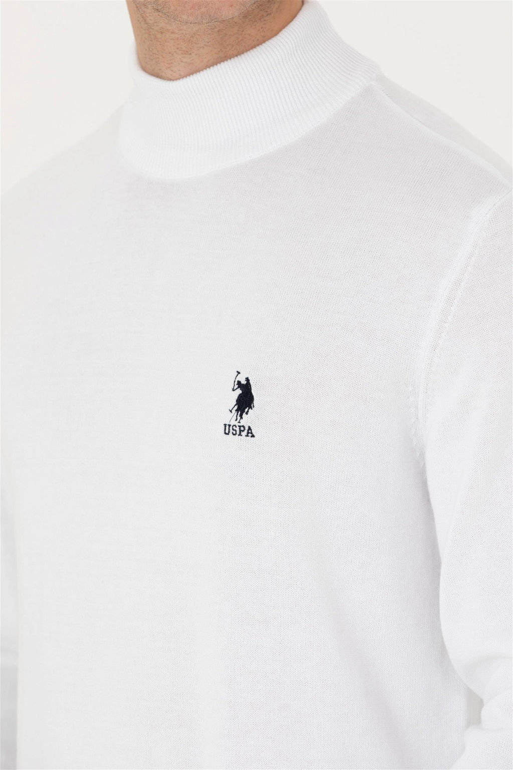 U. S. Polo Assn / Мужской белый базовый свитер - U.s. polo assn фото 14