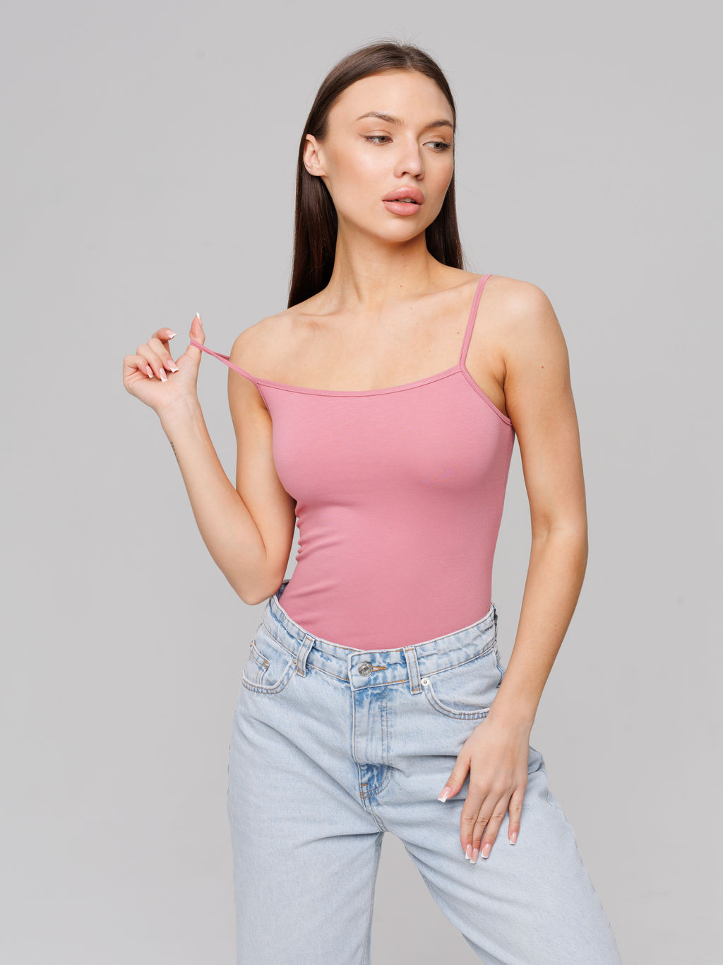 Женская майка на бретелях Lingeamo брусничный ЛТ-07 (22)  фото 15