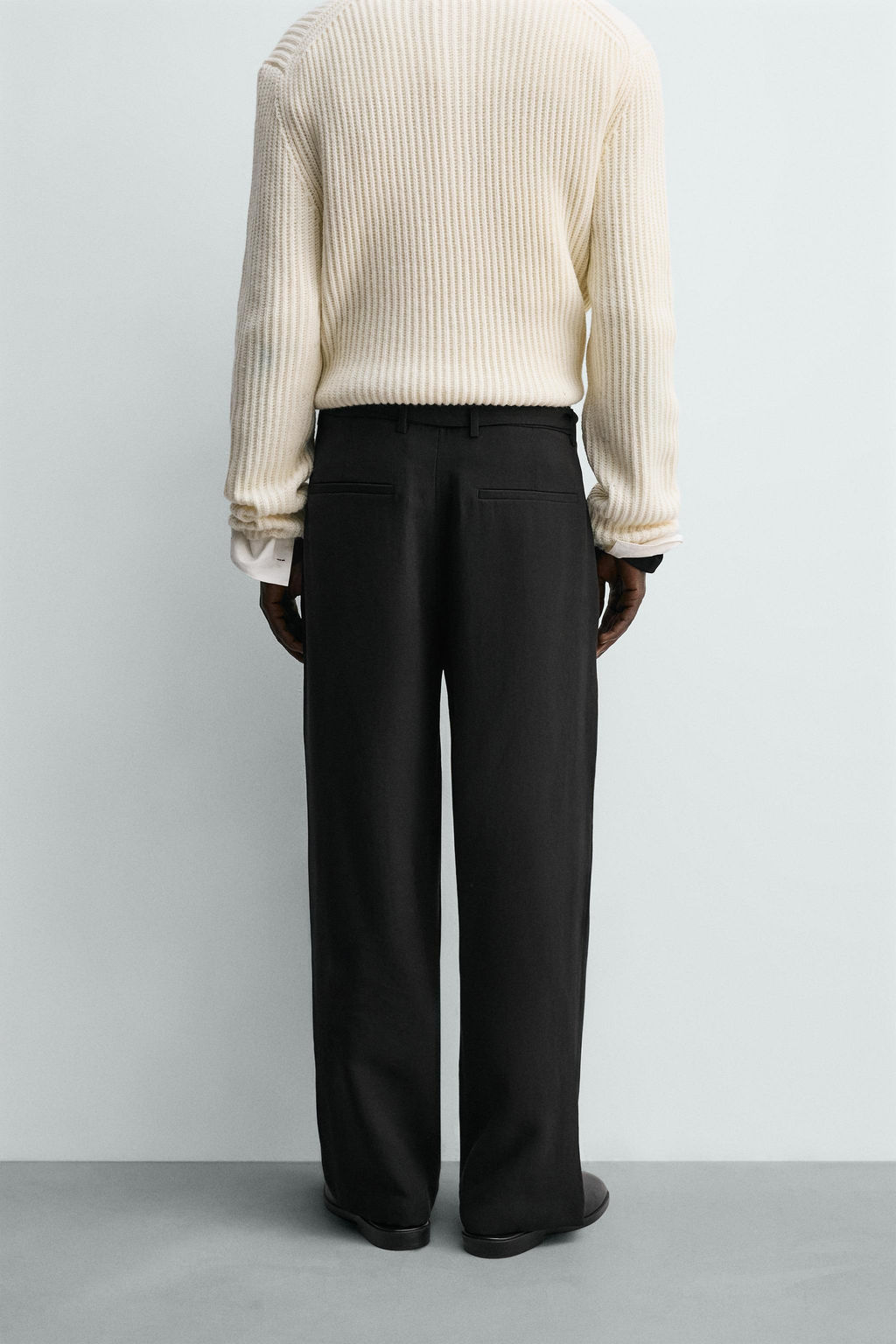 PANTAL?N FLUIDO CINTUR?N / Negro - Zara фото 4