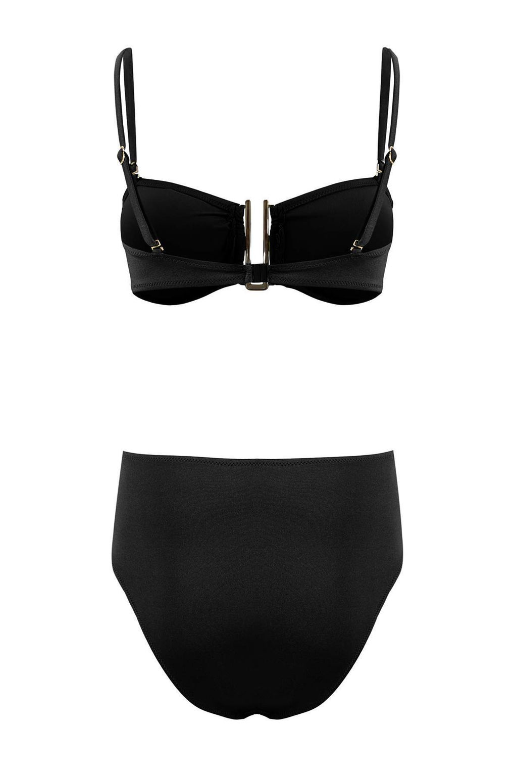 Siyah Straplez Kapl? Aksesuar Detayl? Yuksek Bel Regular Bikini Tak?m? TBESS26BT00026 - Trendyolmilla фото 6