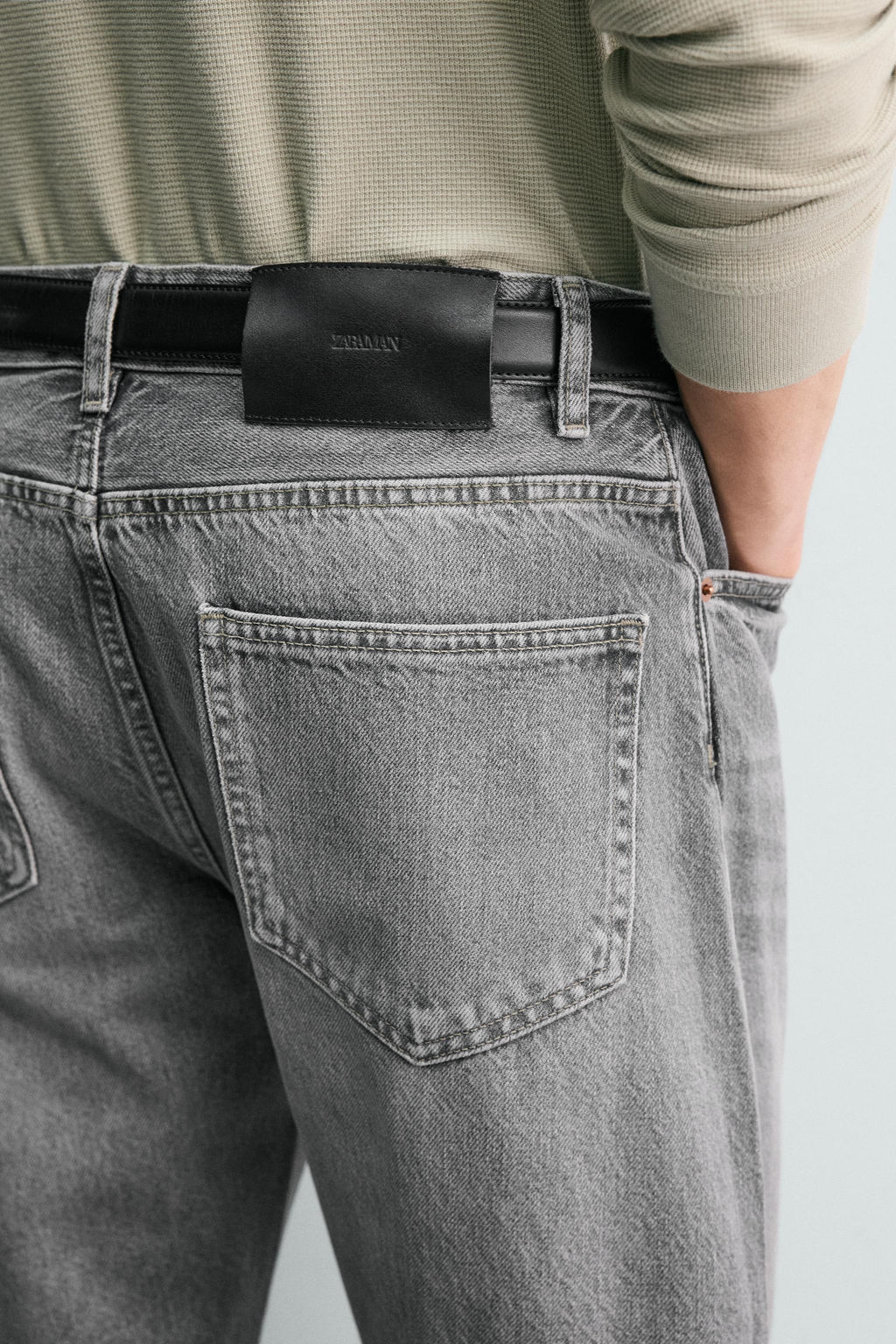 JEANS RELAXED BARREL FIT / Gris - Zara фото 7