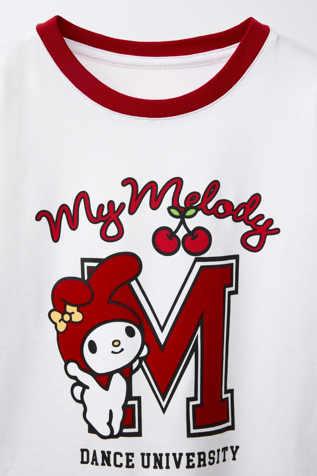 MY MELODY AND CINNAMOROLL  SANRIO FLOCKED T-SHIRT - Zara фото 3