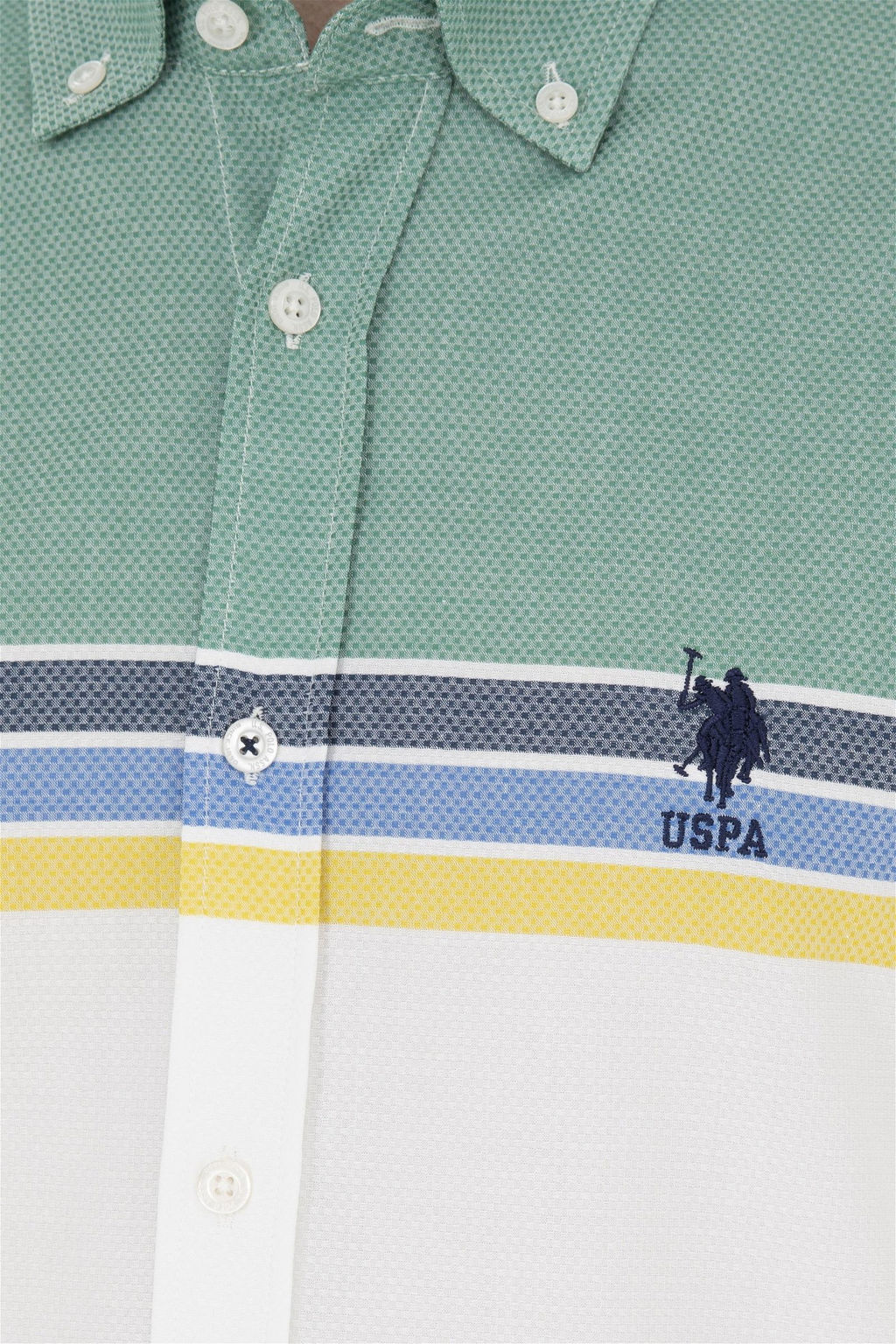 U. S. Polo Assn / Мужская зеленая рубашка с длинным рукавом - U.s. polo assn фото 7