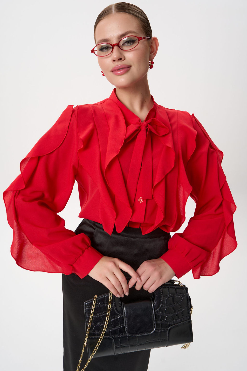 Рубашка Кристл (красный) - Эльза фото 35