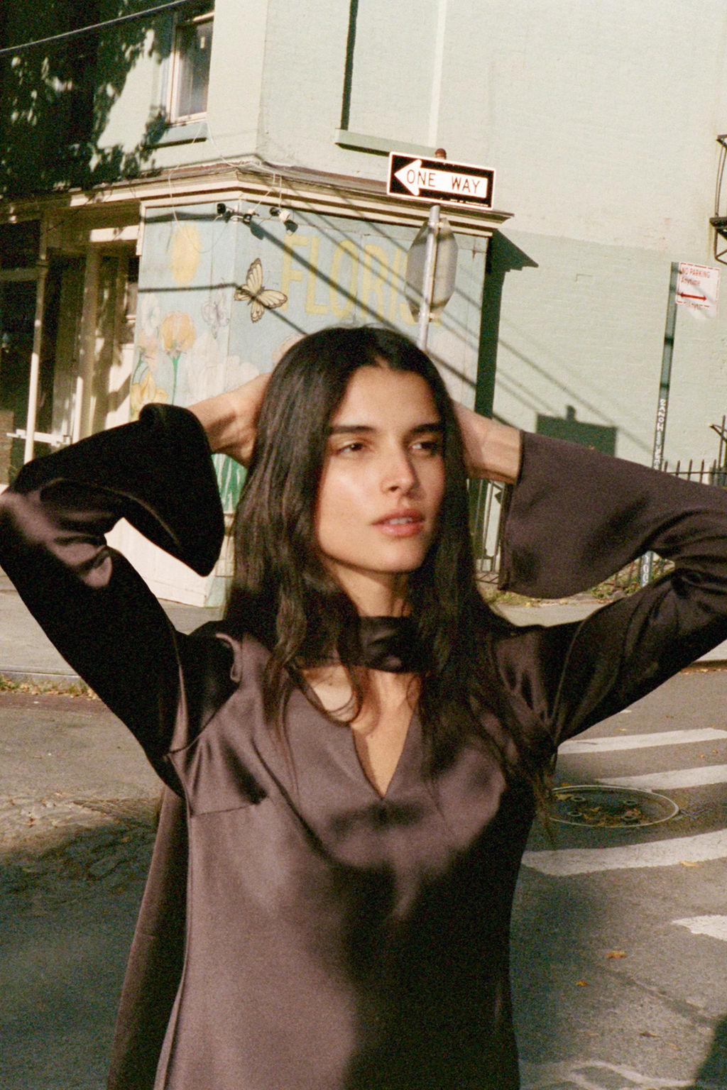 SATIN DRESS WITH FOULARD - Zara фото 2