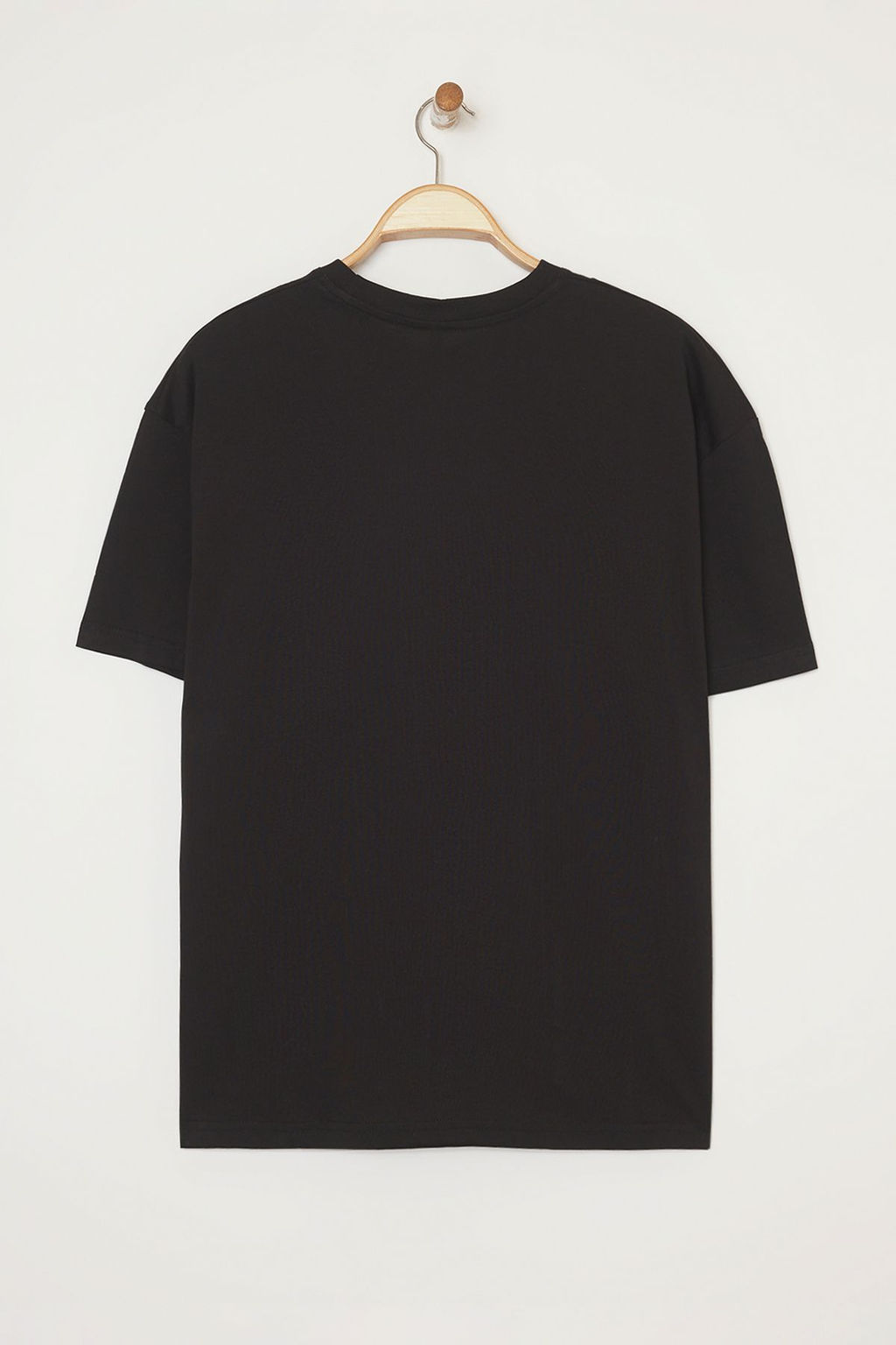 TRENDYOL MAN Siyah Oversize/Genis Kesim Yaz? Nak?sl? %100 Pamuk T-Shirt TMNSS25TS00203 - Trendyolmilla фото 8