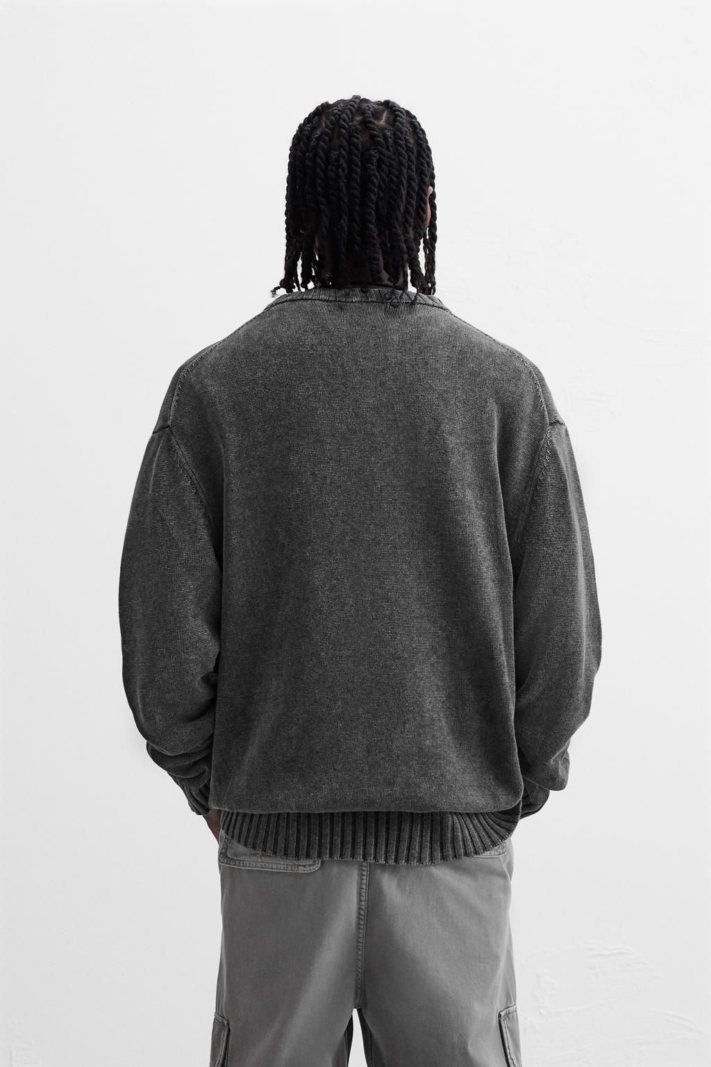 TEXTURED WASHED SWEATER - Zara фото 20