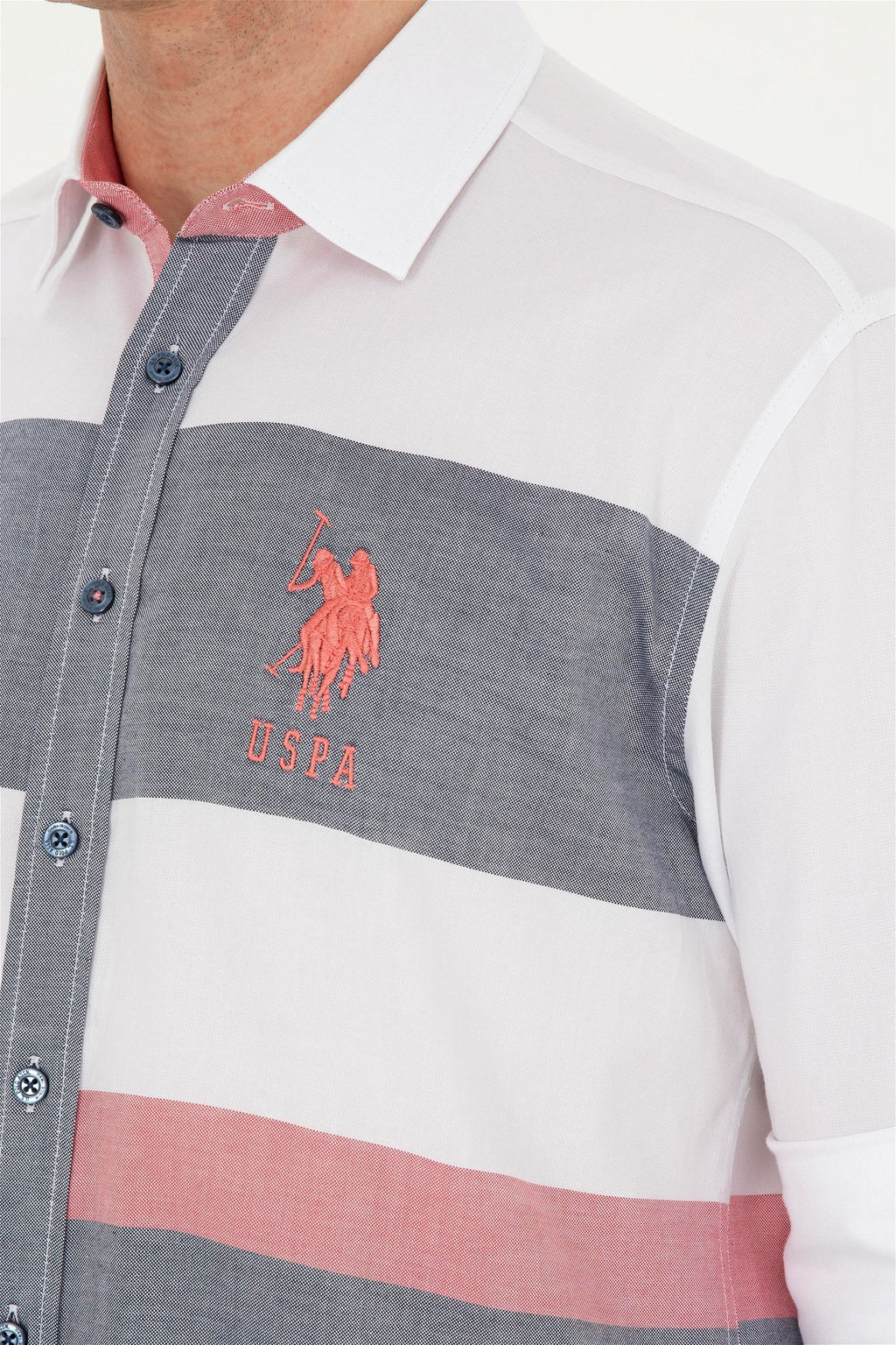 Мужская темно-синяя рубашка с длинным рукавом Неожиданная скидка в корзине - U.s. polo assn фото 7