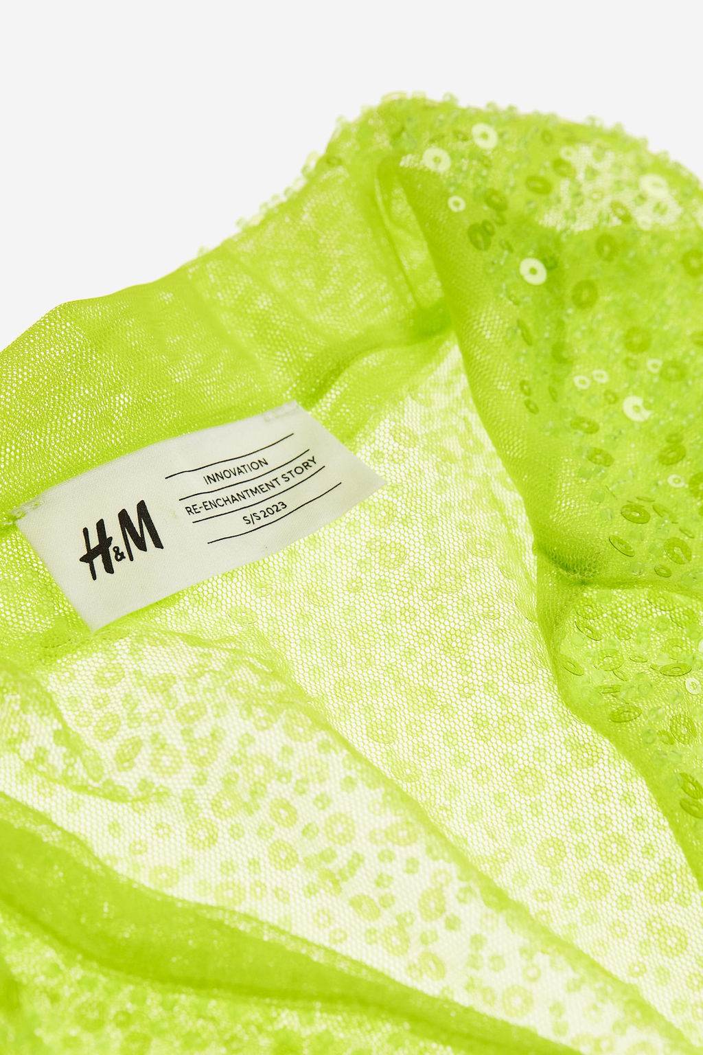 Camisa popover de malla embellecida - H&m фото 5