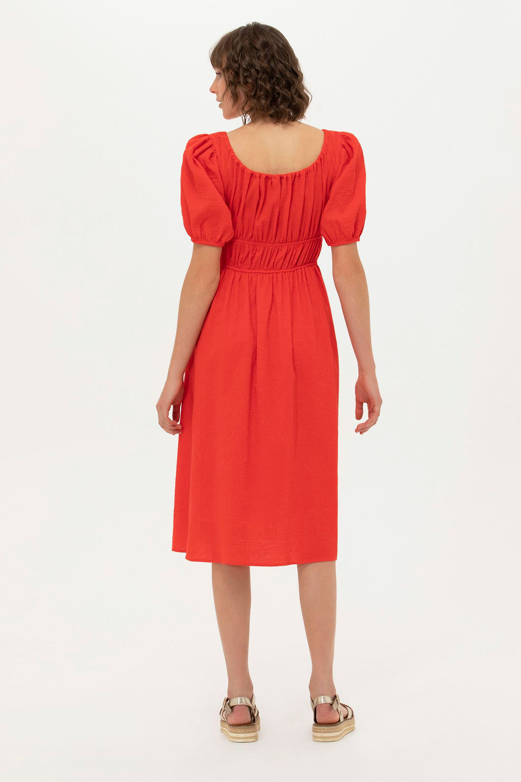 U. S. Polo Assn Женское красное тканое платье - U.s. polo assn фото 5