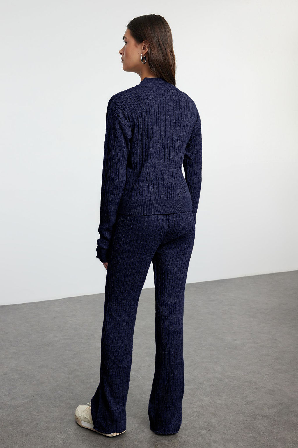 Lacivert Fermuarl? Triko Alt-Ust Tak?m TWOAW25AU00059