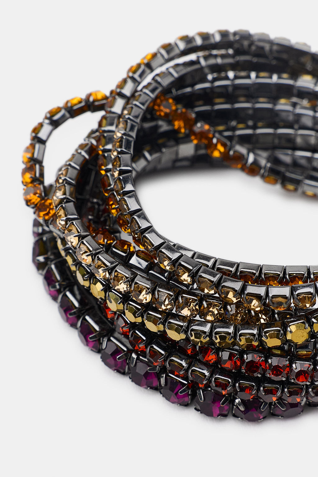 PACK PULSERAS EL?STICAS BRILLOS / Gris antracita - Zara фото 2