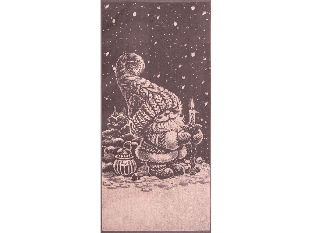 6сПолотенце махровое 102.411ж1 Рождественской ночью(т.с.мальв1) 67х150см