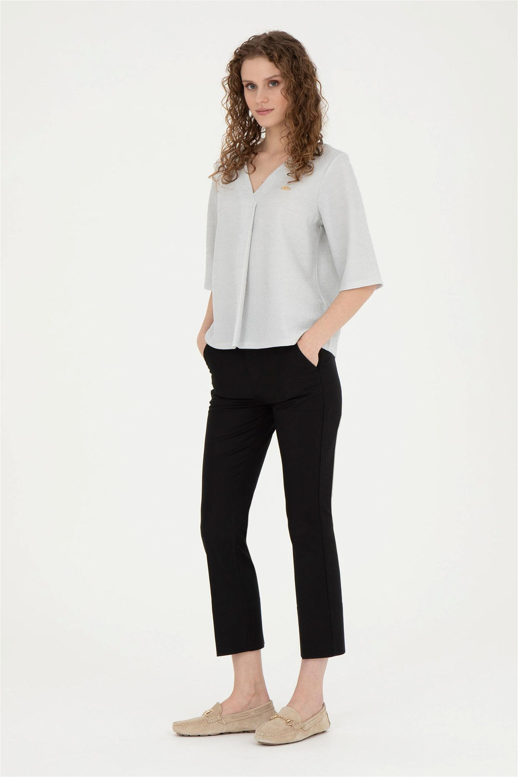 Женские черные брюки из плотной ткани - U.s. polo assn фото 3