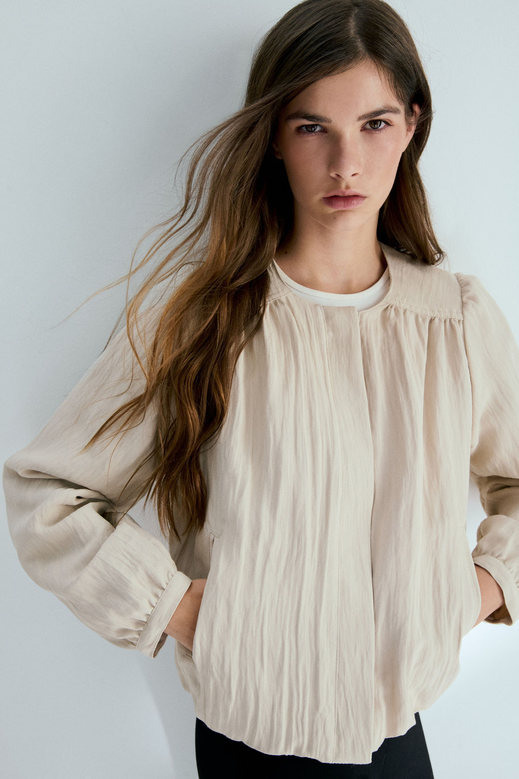 Chaqueta oversize de sarga - H&m фото 6