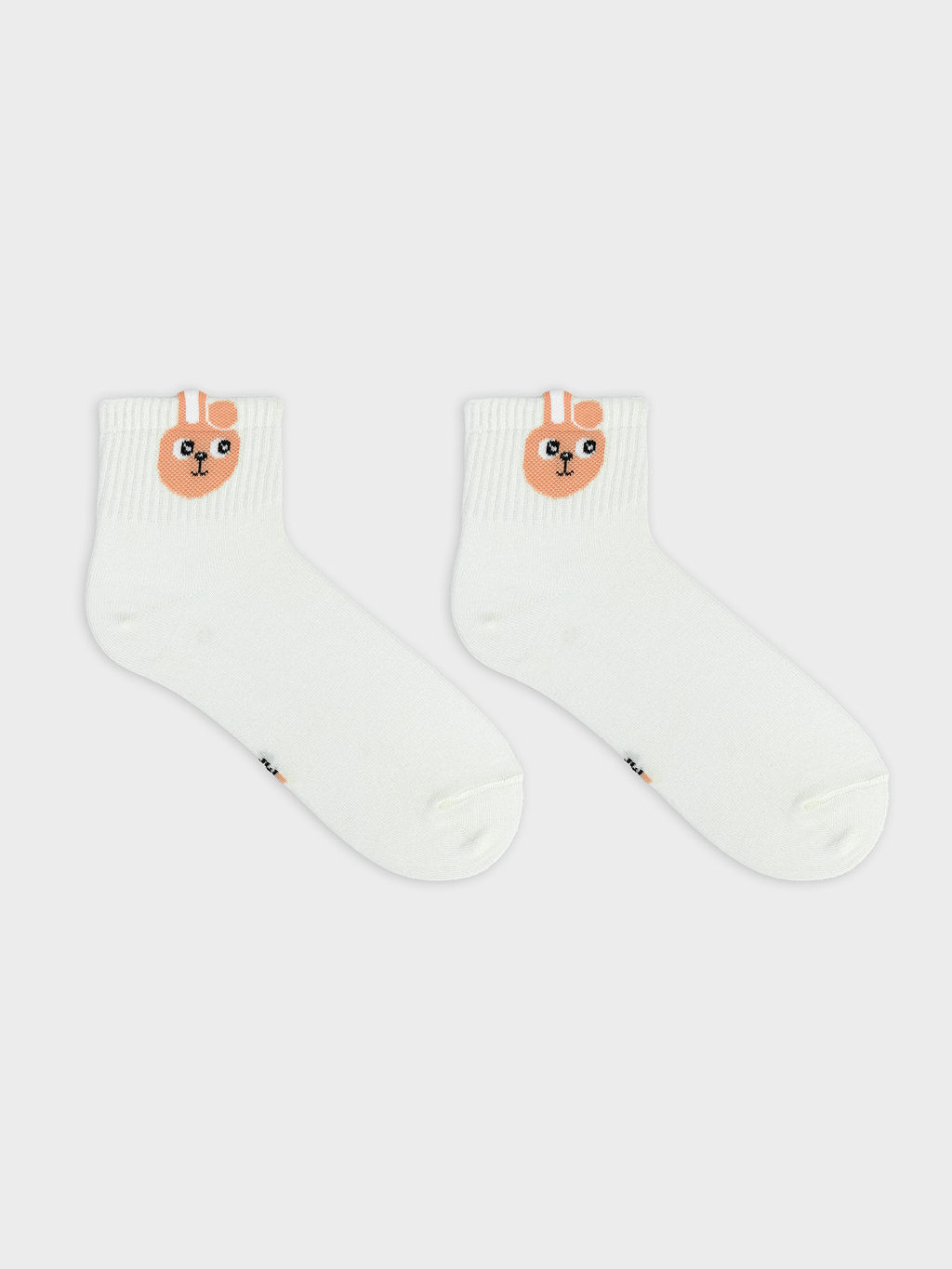 Цена за 5 пар! Носки детские молочные с рисунком в виде зайца - Mark formelle фото 3