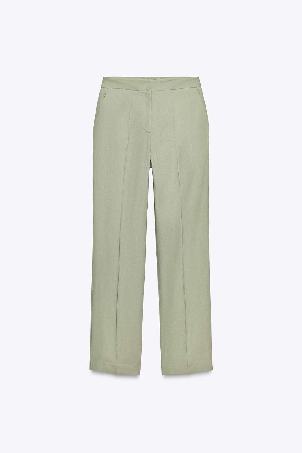 STRAIGHT-LEG LINEN BLEND TROUSERS - Zara фото 5