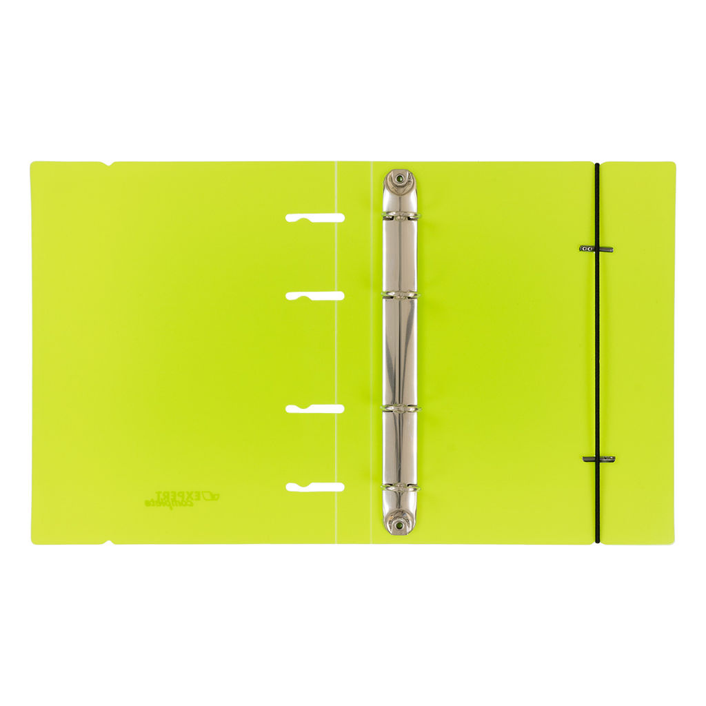 Expert Complete PRISMA NEON Папка-обложка для сменного тетрадного блока на 4 кольцах A5+ 700 мкм 20 мм эффект 3D 1 шт. d - 20 мм лайм EC21140021