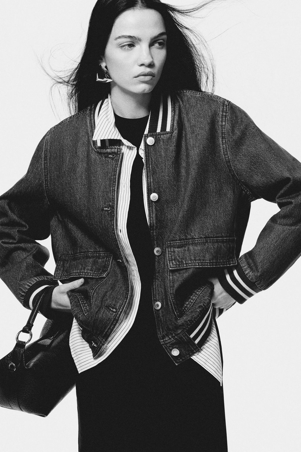 Chaqueta de b?isbol en denim - H&m фото 2