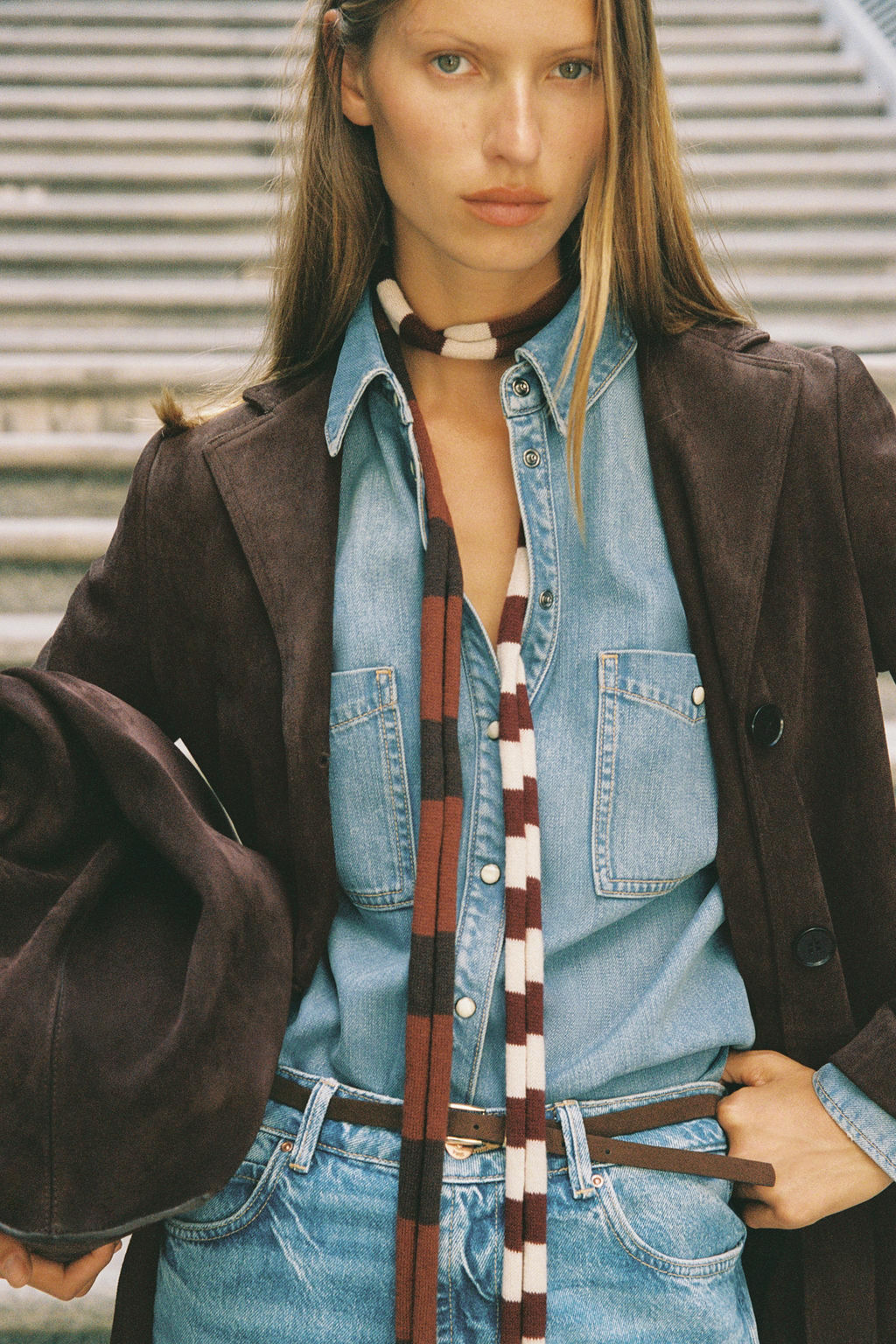 FAUX SUEDE FROCK COAT - Zara фото 2