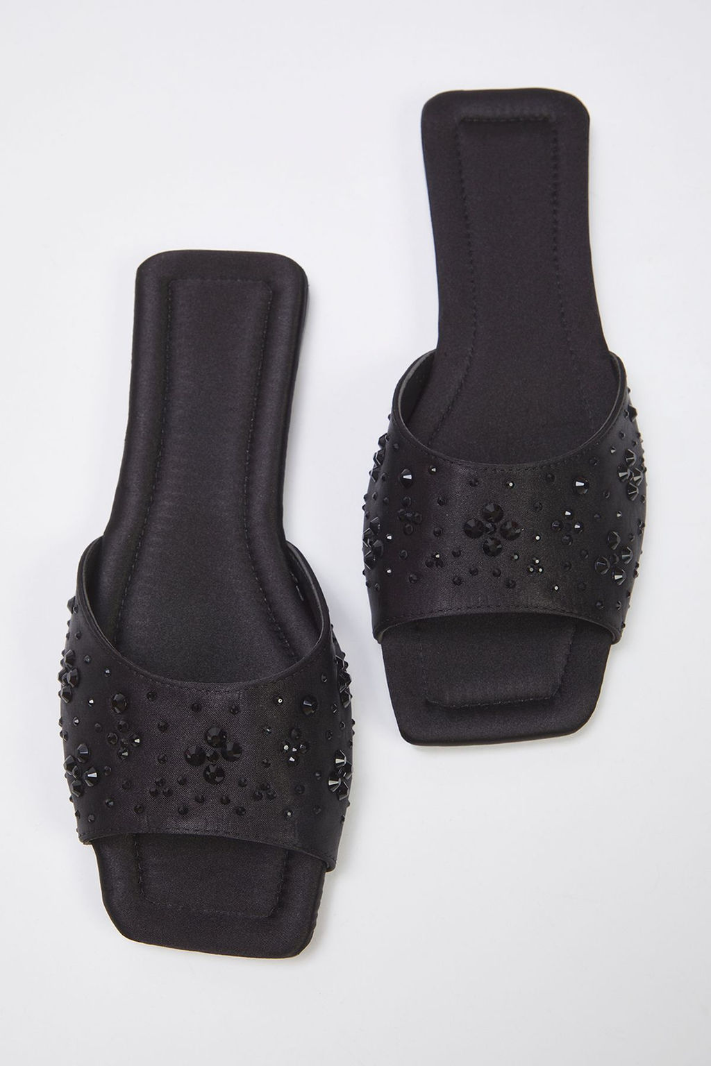 Trendyol Shoes Siyah Tasl? Saten S?k Kad?n Terlik TAKSS25TE00025 - Trendyolmilla фото 8