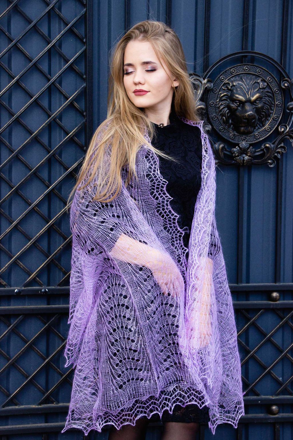 103 Палантин Нежная сирень 70*200см