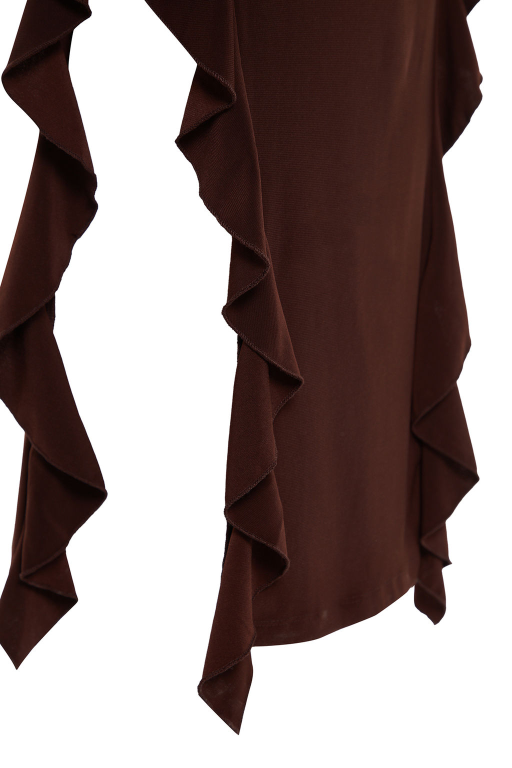 TRENDYOLMILLA Siyah Etegi Volanl? Kay?k Kaya Maxi Esnek Orme Elbise TWOAW24EL00616  фото 9