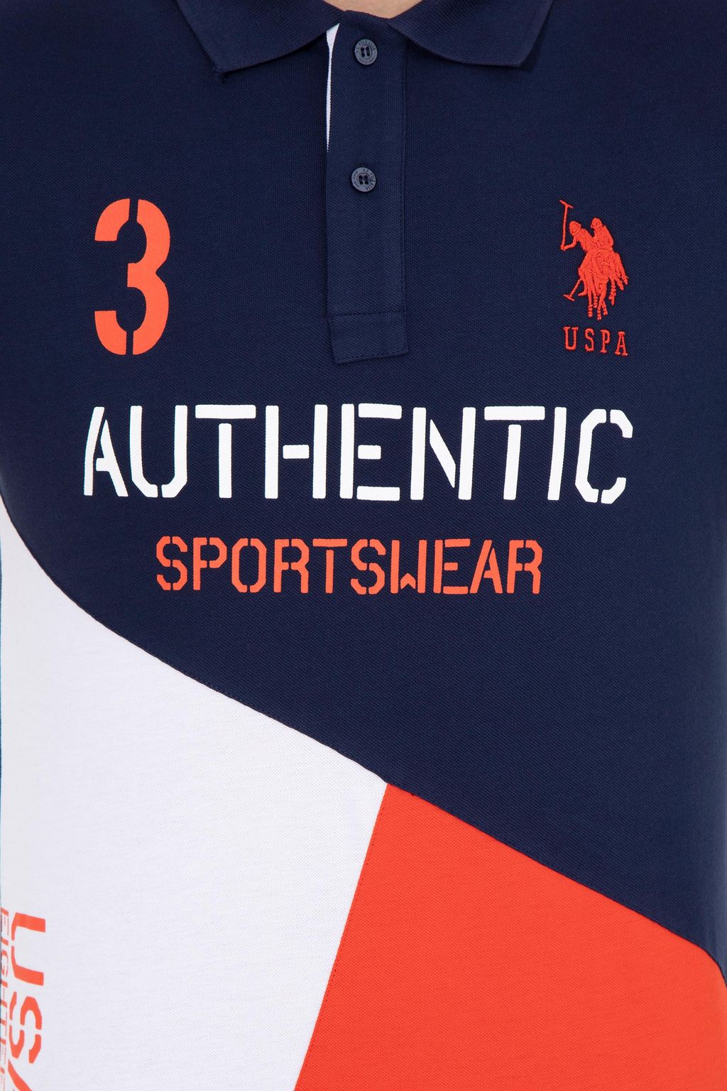 U. S. Polo Assn Мужская темно-синяя футболка с воротником-поло - U.s. polo assn фото 6