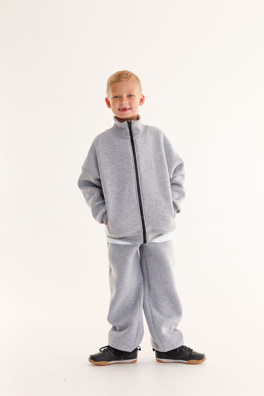 Бомбер утепленный, меланж - Inzibe фото 14